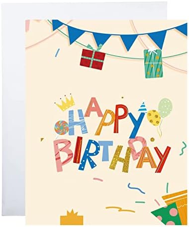 כרטיס יום הולדת לג'מבו של הומנגה, כרטיס ברכה של יום הולדת שמח ענק, 13.8 x 21.6 אינץ