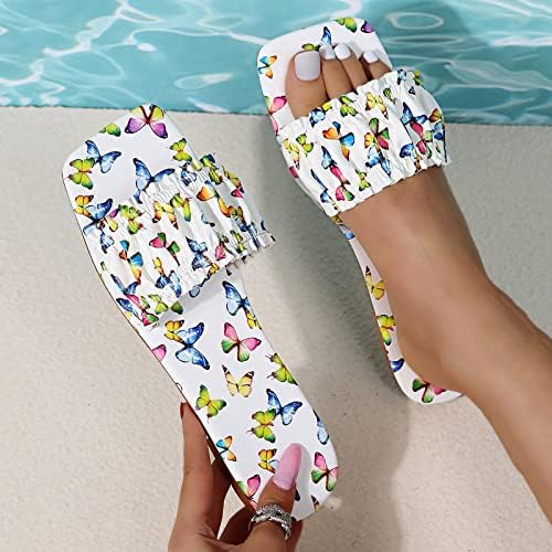 נעלי בית לנשים מקורות חיצוניות חיצוניות חוף דפוס אביב אביב צבעוני גדול וכפכפים כפכפים סנדלים רכים מקלחת