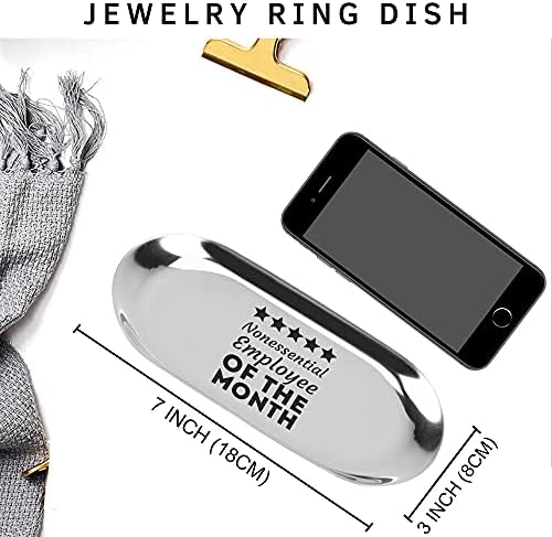עובד לא חיוני של חודש מצחיק מרחק חברתי מפתח מפתח טבעת מחזיק יהודיות חתונה בגודל 7 אינץ '