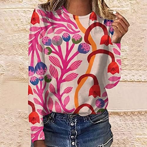 חולצות שרוול ארוך משנת 2023 של נשים אצטקיות הדפסה גיאומטרית צמרות אתניות צווארון צווארון שרוולים מרופדים