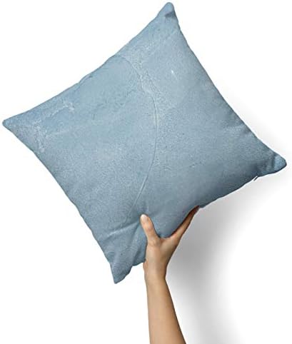 IIROV כחול בהיר בטון סדוק - עיצוב בית דקורטיבי בהתאמה אישית מכסה כרית כרית מקורה או חיצוני לספה, מיטה או כרית