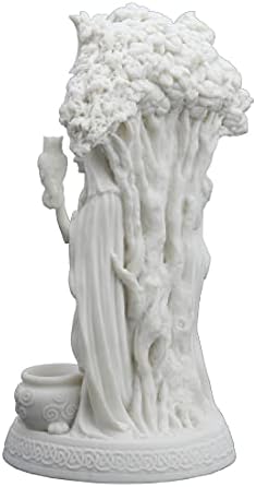 עיצוב ורונזי 10.5 אלת משולשת אירית גבוהה של דנו אירי של פסל שרף טואטה דה דאן פסל גימור לבן