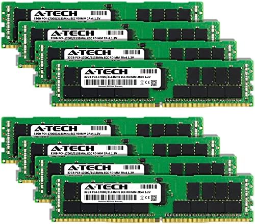 A -Tech 256GB ערכת זיכרון זיכרון זיכרון עבור Dell T5810 - DDR4 2133MHz PC4-17000 ECC רשום RDIMM 2RX4 1.2V -