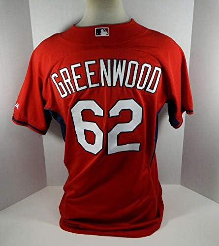 2015 St. Louis Cardinals Nick Greenwood 62 משחק הונפק PS נעשה שימוש ב- Red Jersey St BP - Game Care