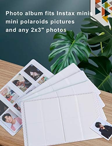 אלבום תמונות לתמונות פולארויד, 128 אלבום כיסים עבור Fujifilm Instax Mini 7S 8 8+ 9 25 26 50S