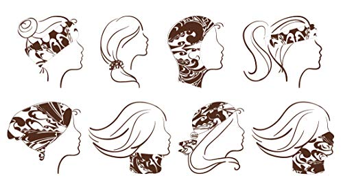 קארמה פיצול פרחוני סרט לנשים-בינוני-בד סרט וגמיש שיער צעיף-ססגוניות