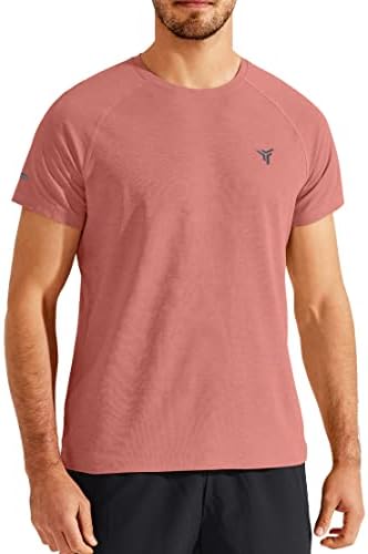 חולצת שחייה של חולצת הגנה על שמש לגברים לגברים המריצים SPF UPF 50+ שומר פריחה שרוול קצר שרוול מהיר