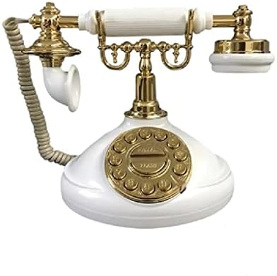 KXDFDC רטרו משרד ביתי עתיק טלפוני אירופאי לובי עתיק פעמון מכני יצירתי קשת קבוע