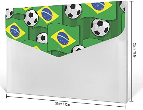 ברזיל כדורגל כדורגל דפוס הרחבת קובץ תיקיית אקורדיון תיקיית 6 כיסים מסמך ארגונית נייר ארגונית