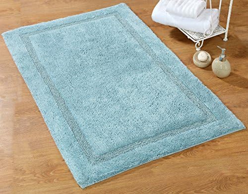 סט שטיחי אמבטיה 2 חלקים של זעפרן, כותנה רכה, מידה 34 על 21 אינץ 'ו-36 על 24 אינץ', גיבוי ללא החלקה של