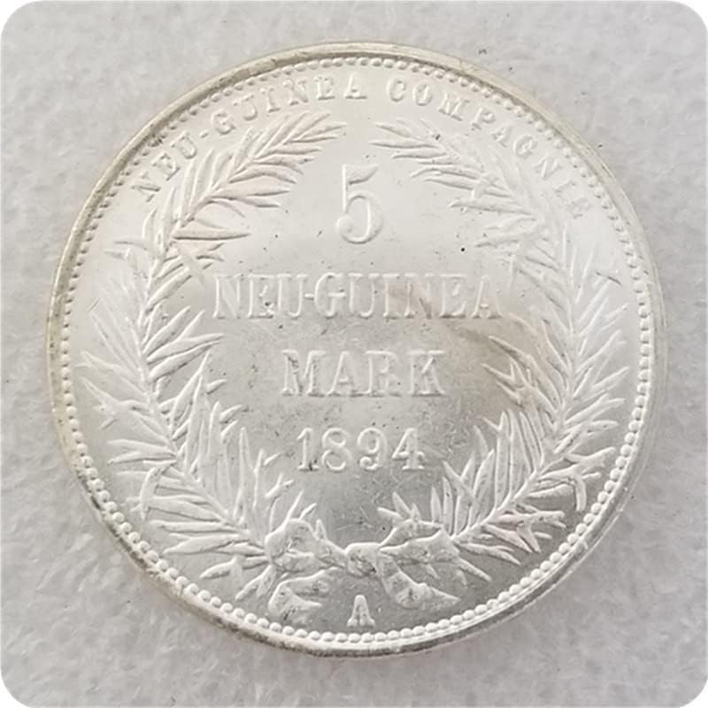 מלאכות עתיקות 1894 מטבע זיכרון גרמני דולר כסף דולר