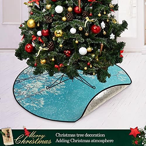 עץ השלג החורף עץ חג המולד מחצלת עץ עמיד למים עמדת מגש שטיח מחט