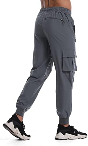 מכנסי רץ של מטען לגברים מהיר יבש משקל קל משקל אימון אתלטי מכנסי טיול מכנסיים מזדמנים