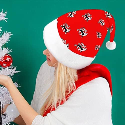 יהודה ראסטה האריה מצחיק חג המולד כובע סנטה קלאוס כובעי קצר קטיפה עם לבן חפתים עבור חג המולד חג מסיבת