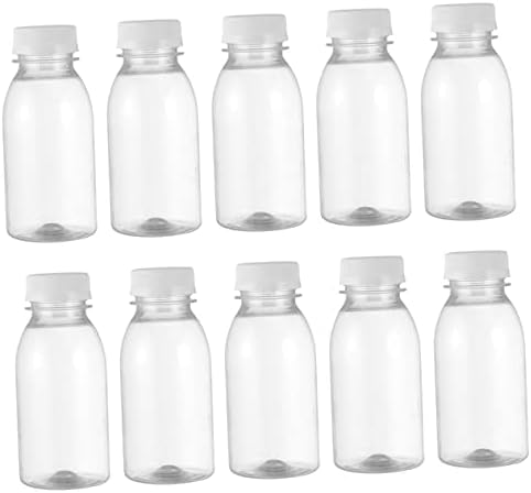 Upkoch 1 סט 10 יח 'בקבוקי בקבוק חלב בקבוקי מים לילדים מיכלי שייק עם מכסים מכולות נסיעות בקבוקי