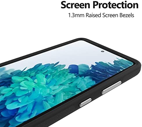 מקרה שכבות כפולות של Kiomy עבור Samsung Galaxy S20 Fe 5g + 2 חבילות מגן מסך זכוכית מחוסמת, הגנה על גוף