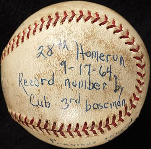 רון סנטו 1964 משחק ריצה ביתי 28 השתמש בשיא בייסבול עבור Baseman 3 - משחק MLB השתמש בכדורי בייסבול
