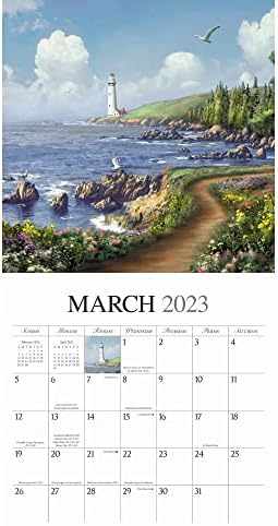 לוח שנה ליומני 2023 - Deluxe 2023 ציורי מגדלור צורב לוח השנה עם למעלה ממאה מדבקות לוח שנה