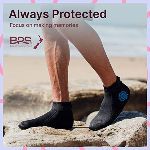 BPS ניו זילנד עור רך 3 ממ גרבי ניאופרן גרביים נגד החלקה למגפיים לחוף, פעילויות מים, צלילה, גלישה,