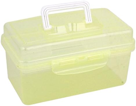 AEXIT מארגני כלים צהוב צלול צורה מלבן מלבן צורת חומרה לחומרה קופסאות כלים תיבות כלים.
