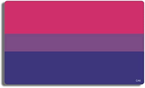Gear Tatz - דגל גאווה ביסקסואלי חדש Pro LGBTQ - מדבקת פגוש - 3.5 x 5 אינץ ' - מיוצר באופן מקצועי בארהב