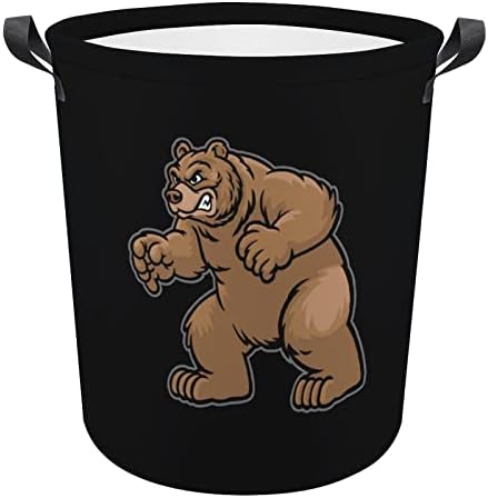 כועס גריזלי דוב כביסה סל מתקפל אחסון סל סל תיק בגדי סלי לבית במעונות