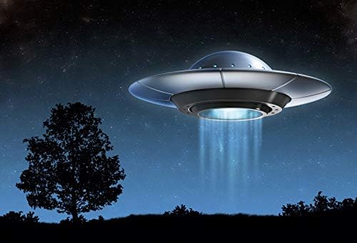 DORCEV 9X6FT UFO תפאורה חללית מעופפת לילה חייזרים נושאים מסיבת צילום רקע רקע UFO פלישה אדמה מדע בדיוני