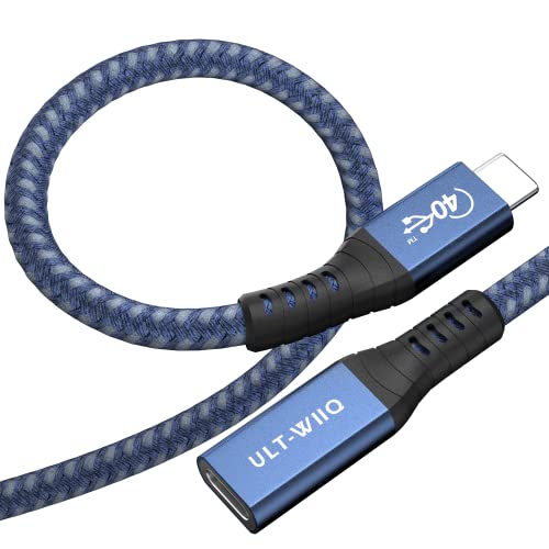 Ult-wiiq כבל הרחבה USB4 0.65ft, כבל הרחבה של Thunderbolt 3 & 4, העברת 40 ג'יגה-ביט לשנייה