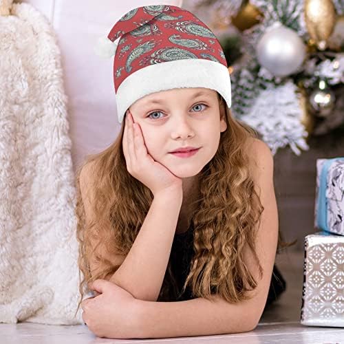 רטרו פייזלי חג המולד סנטה כובע עבור אדום חג המולד כובע חג טובות חדש שנה חגיגי ספקי צד