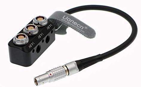 Uonecn 1 עד 3 אספקת חשמל כבל מפצל 2 סיכה זכר עד 3 מיני 2 נקבה עבור Arri Camera Teradek
