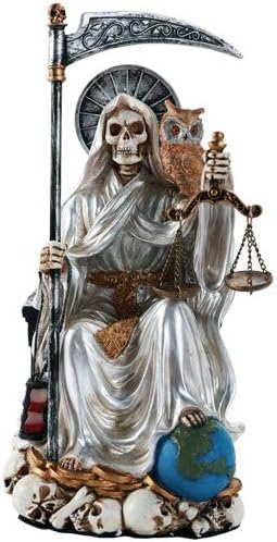 סנטה מוארטה הקדוש ממוות קדוש יושב פסל דתי 9 אינץ 'טיהור