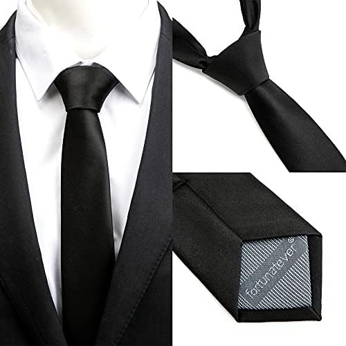 עניבות סאטן מוצקות לגברים לגברים, עניבה עם כיכר כיס