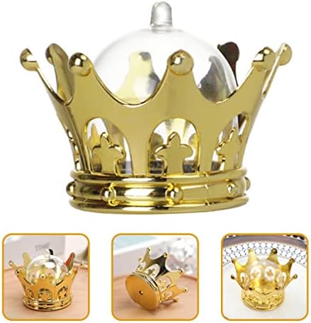 צעצועים 12 יחידות קופסאות ממתקים הכתרים הניתנים למילוי מכולות ממתקי ממתקים זהב קופסאות סוכריות לחתונה קופסאות