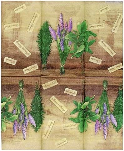 Lilac Lavender & Herbseding Decoupage Perpage Beard Gipe