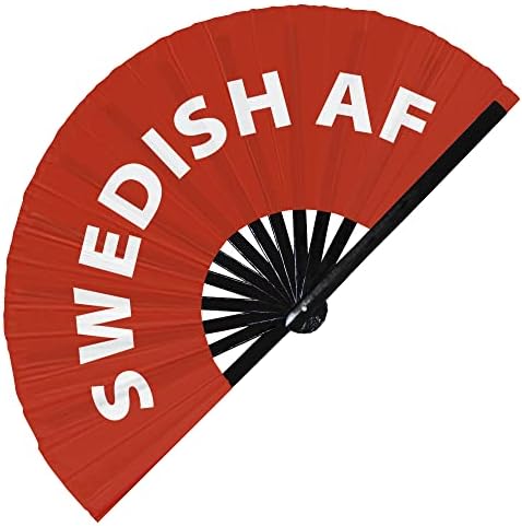 שוודית AF לאום מעגל מעגל במבוק מתקפל מעגל מעריצי יד שוודית כמו תלבושת מעריצים תלבושת תלבושת מפלגה מתנות