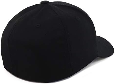 כובע פלקספיט רקום עם קו כחול דק של צבא-2