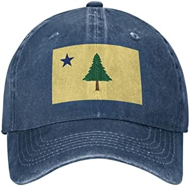פרנדוק מדינת מיין דגל כובע מתכוונן בייסבול כובע כותנה קאובוי כובע, אופנתי לגבר אישה