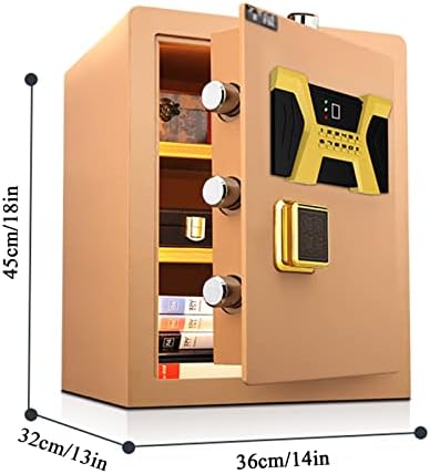 אבטחת טביעות אצבע בטוח עם לתכנות דיגיטלי לוח מקשים, מעובה ברגים ודלת פנלים, פלדת מנעול תיבה, עבור