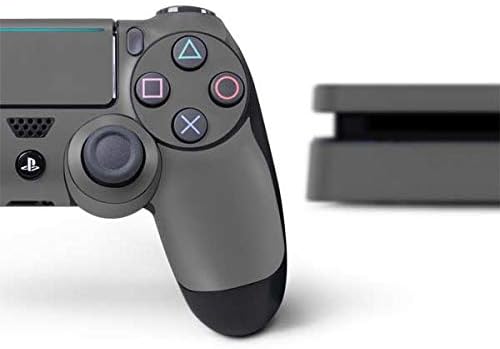 עור מדבקות סקיט תואם לחבילה דקה PS4 - עיצוב אפור מעוצב במקור