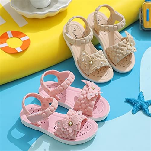 QVKARW ילדים סנדלים נעליים רכות שטוחות אופנה קשת נוחה קלה קלה סנדלי נסיכה תינוקות נעלי בריכה לילדים