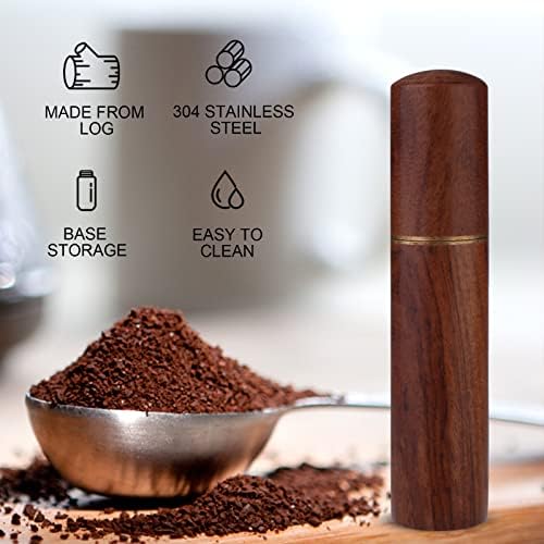 כלי סטירר הפצה אספרסו: אספרסו קפה מפיץ טבעי עץ ידית מקצועי קפה אבקת ערבוב כלי נירוסטה מחט אספרסו קפה