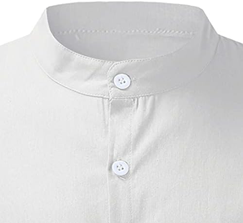 חולצות מזדמנים של פשתן כותנה של דאיג כותנה, 2021 סתיו חולצות שרוול ארוכות כפתור גברים עם חולצות