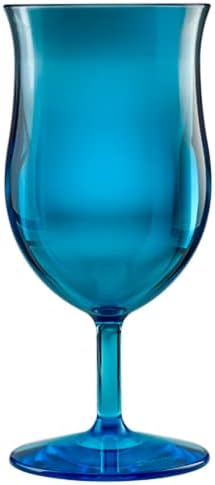 דריניק 13 עוז בלתי שביר הוריקן קוקטייל זכוכית מחוסמת טרופי טריטן פלסטיק כוס-כחול