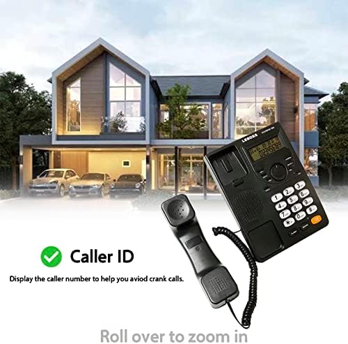 טלפון כבל CMXLTECH עם מזהה מתקשר/המתנה לשיחה, טלפונים קווי לבית, חינם התקשרו למלון למשרד ביתי, טלפון חוט