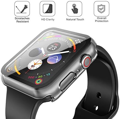 Langboom Changerent Case Case תואם ל- Apple Watch Se Series 6 Series 5 Series 4 40 ממ עם מגן מסך, iwatch