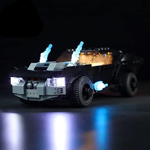 תאורת LED סט צעצועי DIY למכונית גיבור העל 76181 Batmobile The Penguin Chase Blocks בניין רק