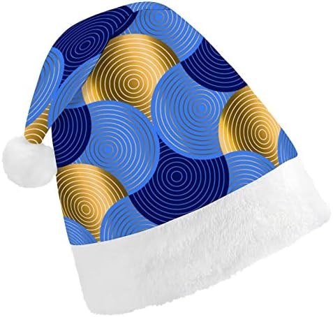 רטרו ויברציות יוקרה גלי מים מצחיק חג המולד כובע סנטה קלאוס כובעי קצר קטיפה עם לבן חפתים עבור