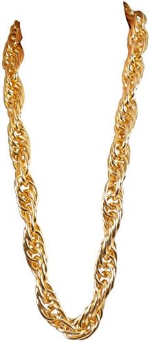 ארסימוס שרשרת דוקי זהב כבדה בגודל 40 אינץ ' לתלבושת ראפר משנות ה -80 וה -90