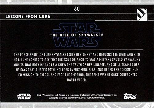 2020 Topps מלחמת הכוכבים העלייה של Skywalker Series 260 שיעורים מלוק סקייווקר, כרטיס המסחר של ריי