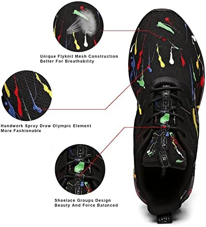 נעלי ריצה של Soulsfeng Mens רשת נשימה נושמת אימוני כרית קלים